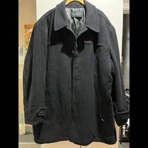 MARC NEW YORK ANDREW MARC MEN’S BLACK WOOL BLEND CAR COAT SIZE XXL